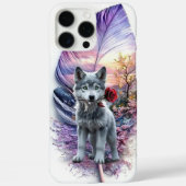 Wolf Pup & Feather Case-Mate iPhone Hülle (Rückseite)