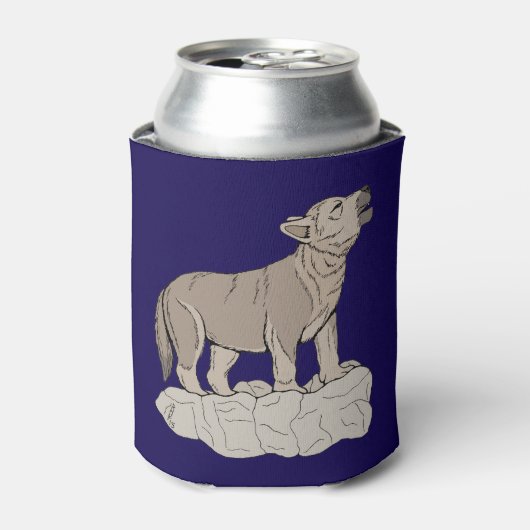 Wolf Pup Howling Dosenkühler (Kanne Vorderseite)