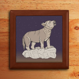 Wolf Pup Howling Erinnerungskiste