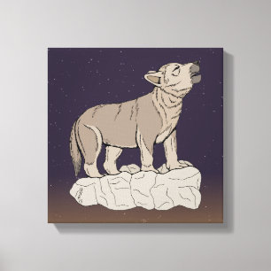 Wolf Pup Howling Leinwanddruck