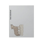 Wolf Pup Howling Notizblock (Rotiert)