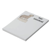 Wolf Pup Howling Notizblock (Rotiert)