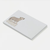 Wolf Pup Howling Post-it Klebezettel (angewinkelt)