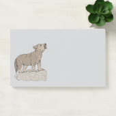 Wolf Pup Howling Post-it Klebezettel (Büro)