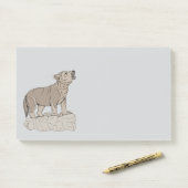 Wolf Pup Howling Post-it Klebezettel (Auf Schreibtisch)