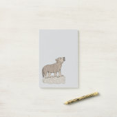 Wolf Pup Howling Post-it Klebezettel (Auf Schreibtisch)