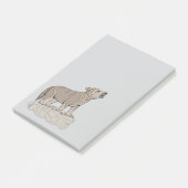 Wolf Pup Howling Post-it Klebezettel (angewinkelt)
