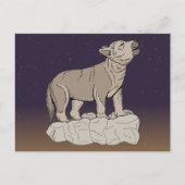 Wolf Pup Howling Postkarte (Vorderseite)