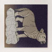 Wolf Pup Howling Puzzle (Horizontal)