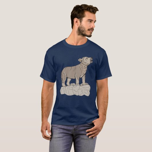 Wolf Pup Howling T-Shirt (Vorne ganz)