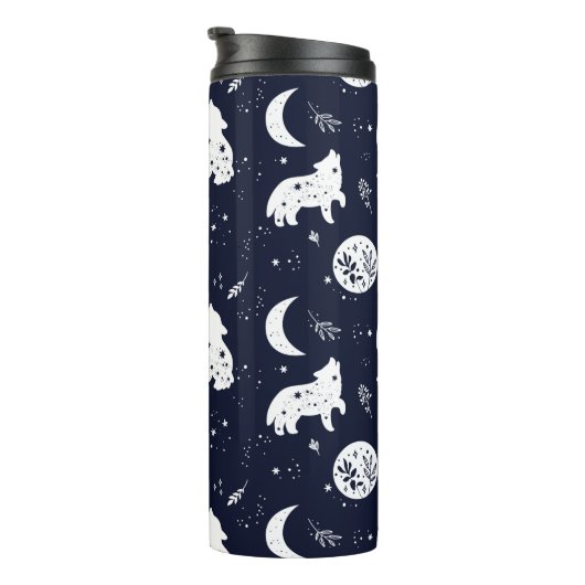 Wolf Pup Howling Thermosbecher (Nach rechts gedreht)