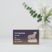 Wolf Pup Howling Visitenkarte (Stehend Vorderseite)