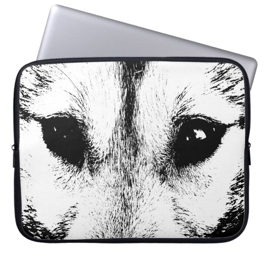 Wolf Pup Laptop Case SiberianWolf Pup Eyes Geschen (Vorderseite)