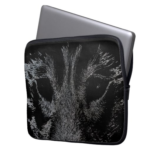 Wolf Pup Laptop Case Siberischer Wolf Pup Eyes Ges (Vorderseite Links)