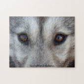 Wolf Pup Puzzle Personalisierte Wolf Augen Geschen (Horizontal)