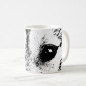 Wolf Pup Tasse Kaffee Cup Cool Husky Wolf Cup (VorderseiteRechts)