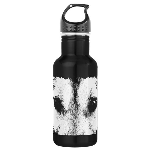 Wolf Pup Wolf Dog Husky Dose Flasche Edelstahlflasche (Vorderseite)
