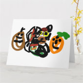 Wolf Puppe Herbst Karte (Gelbe Blume)