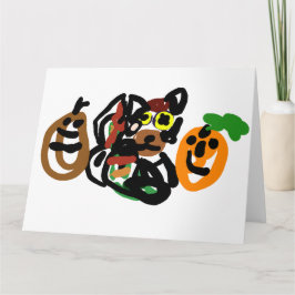 Wolf Puppe Herbst  Karte