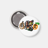 Wolf Puppe Herbst Magnet (Vorderseite/Rückseite)