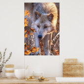Wolf Puppy AUTUMN FARBEN Poster (Küche)