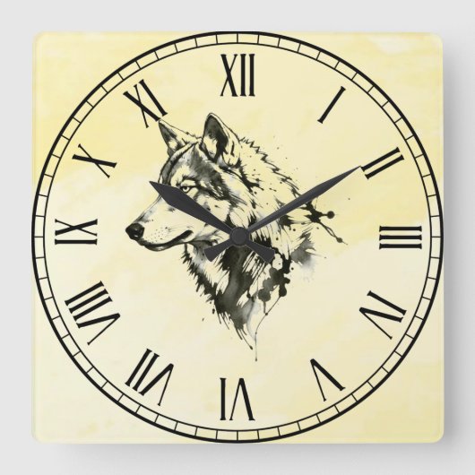 Wolf Quadratische Wanduhr (Vorderseite)
