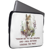 Wolf Quote Laptop Sleeve (Vorne Rechts)