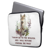 Wolf Quote Laptop Sleeve (Vorderseite Links)
