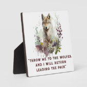 Wolf Quote Plaque Fotoplatte (Vorderseite)
