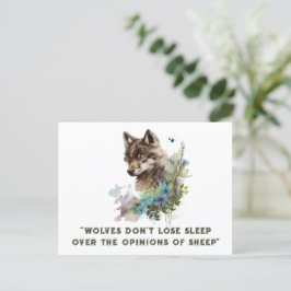 Wolf Quote Postcard Postkarte