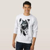 Wolf, Raubfisch, Träumer, Amulet, Talisman Sweatshirt (Vorne ganz)