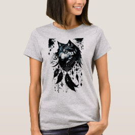 Wolf, Raubfisch, Träumer, Amulet, Talisman T-Shirt