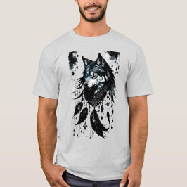 Wolf, Raubfisch, Träumer, Amulet, Talisman T-Shirt