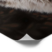 Wolf realistische Malerei Portrait Wildlife Cabin Poster (Ecke)