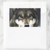 Wolf Rechteckiger Aufkleber (Tasche)