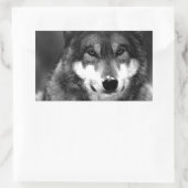 Wolf Rechteckiger Aufkleber (Tasche)
