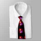 Wolf & Red Moon Necktie Krawatte (Gebunden)