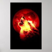 Wolf & Red Moon Poster (Vorne)