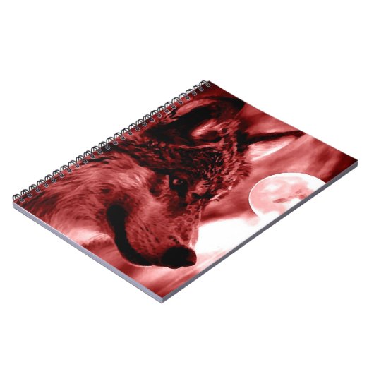 Wolf & Red Night Notebook Notizblock (Linke Seite)