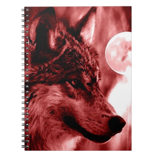 Wolf & Red Night Notebook Notizblock (Vorderseite)