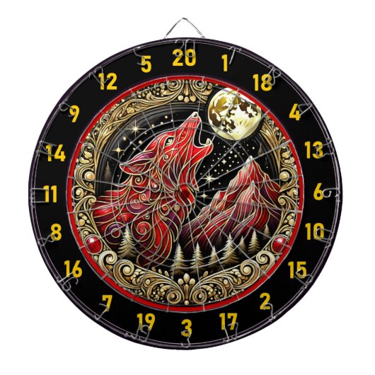 Wolf reflektiert die Freiheit und den Power Dartscheibe (vorne)