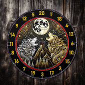 Wolf reflektiert die Freiheit und den Power Dartscheibe