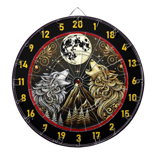 Wolf reflektiert die Freiheit und den Power Dartscheibe (vorne)