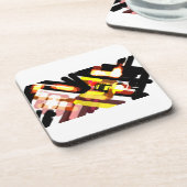 Wolf rennt Nacht Getränkeuntersetzer (Linke Seite)