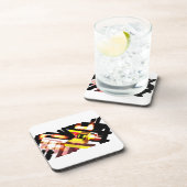 Wolf rennt Nacht Getränkeuntersetzer (Rechte Seite)