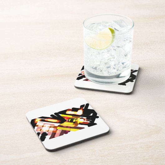 Wolf rennt Nacht Getränkeuntersetzer (Rechte Seite)