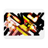 Wolf rennt Nacht Magnet (Horizontal)