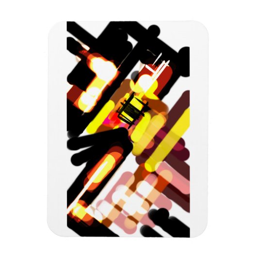 Wolf rennt Nacht Magnet (Vertikal)