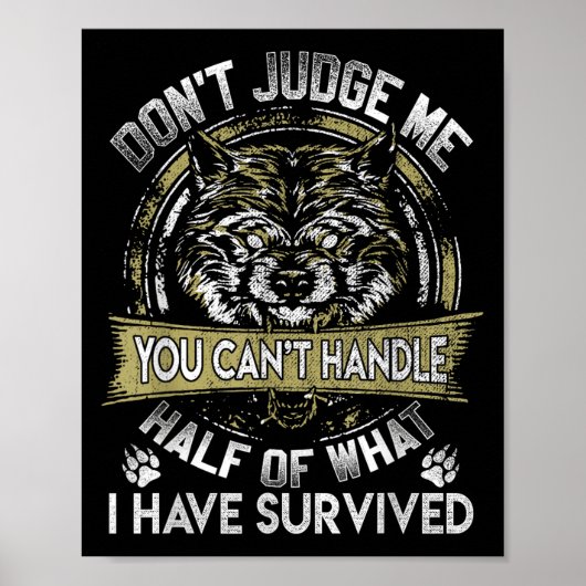 Wolf Richte Mich Nicht Du Kannst Nicht Poster (Vorne)