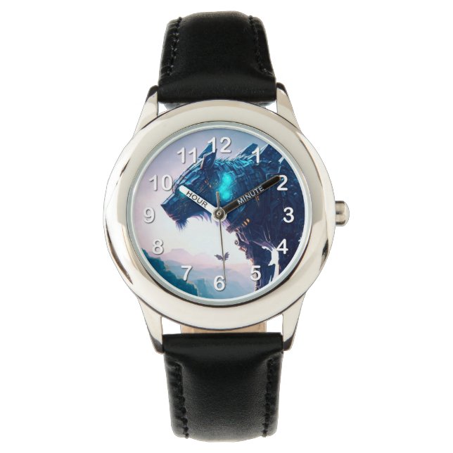 Wolf Roboter Armbanduhr (Vorderseite)